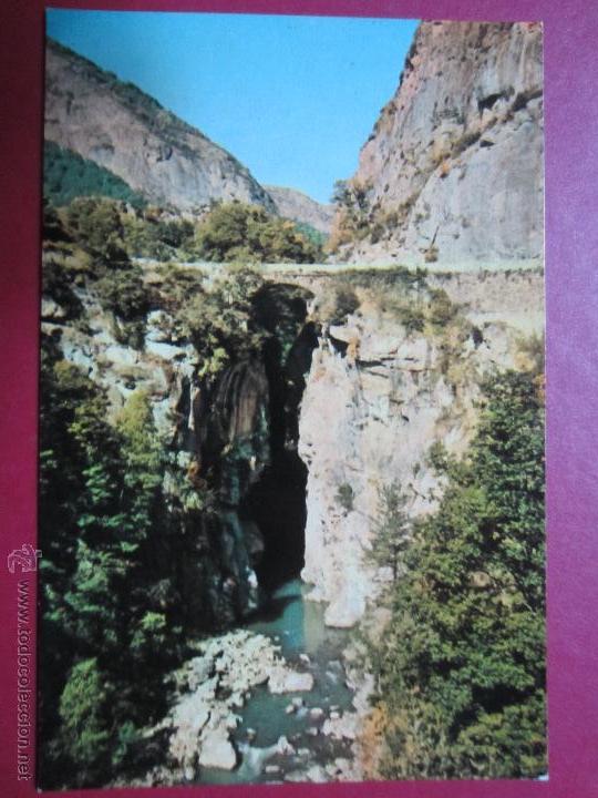 Postales: PIRINEO ARAGONES. VALLE DE TENA. PUENTE ESCARRILLA. (ED. FOTO PE&Ntilde;ARROYA N&ordm;40).