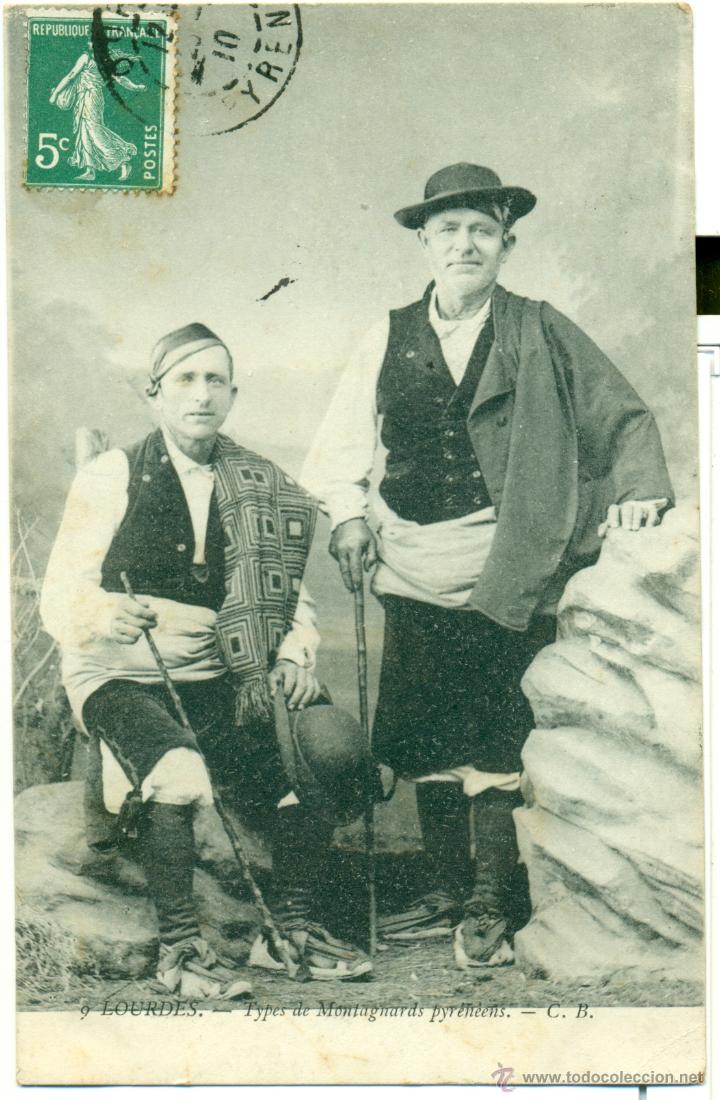 Cartoline: TIPOS DE MONTA&Ntilde;ESES DEL ALTO ARAG&Oacute;N. CIRCULADA EN 1910. FOTO CANTALOUP.