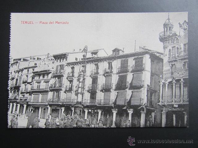 Postales: POSTAL TERUEL. PLAZA DEL MERCADO. - Foto 1
