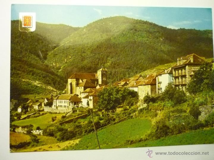 Postales: postal anso.-panoramica iglesia gotica--escrita