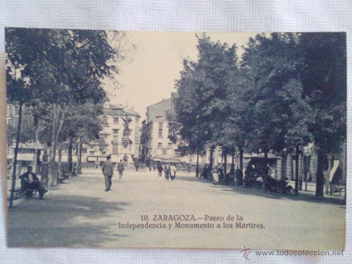 Postcards: ANTIGUA POSTAL - PASEO DE LA INDEPENDENCIA Y MONUMENTO A LOS MARTIRES