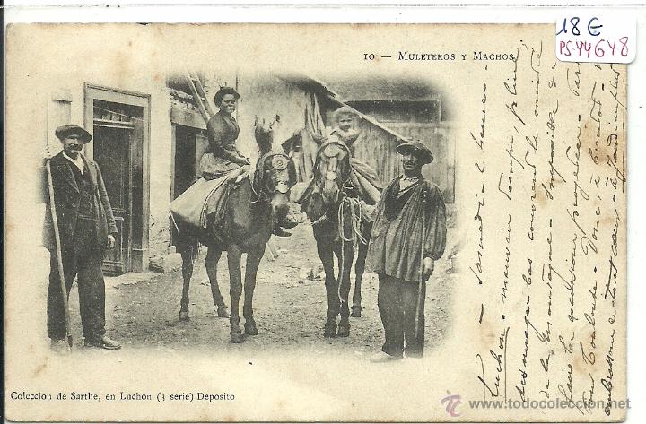 Postales: (PS-44648)POSTAL DE LUCHON-MULETEROS Y MACHOS - Foto 1