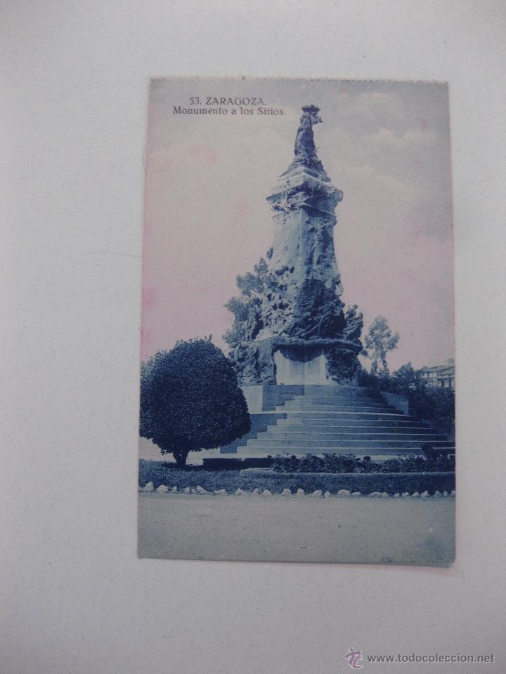 Postales: POSTAL. 53. ZARAGOZA. - MONUMENTO A LOS SITIOS. - Foto 1