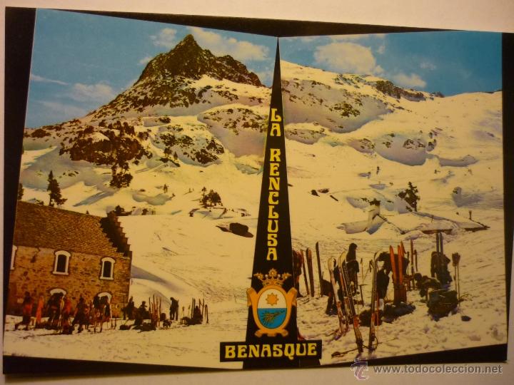 Postales: postal benasque.-pico y refugios la renclusa -cm