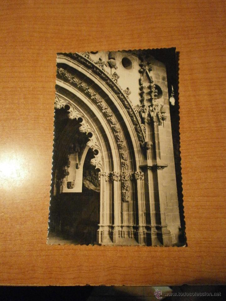 Postales: POSTAL SAN JUAN DE LA PE&Ntilde;A  DETALLE DE LA PORTADA DE SAN VICTORIAN SIN CIRCULAR