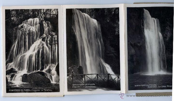Postales: BLOCK POSTALES  MONASTERIO DE PIEDRA   COMPLETO - Foto 2