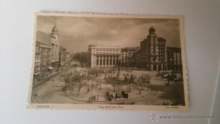 Postales: POSTAL ZARAGOZA-PLAZA DE ESPA&Ntilde;A Y COSO-EDICIONES ARRIBAS N&ordm; 7-SIN CIRCULAR