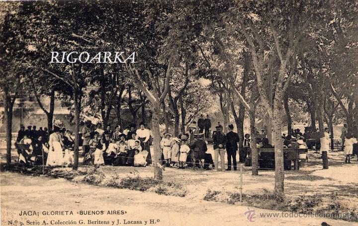 Postales: JACA (HUESCA).- GLORIETA BUENOS AIRES - Foto 1