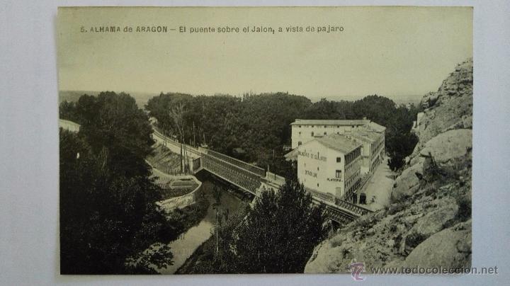 Postales: POSTAL ALHAMA DE ARAGON - EL PUENTE SOBRE EL JALON, SIN CIRCULAR A&Ntilde;OS 30, EDITOR M. ARRIBAS