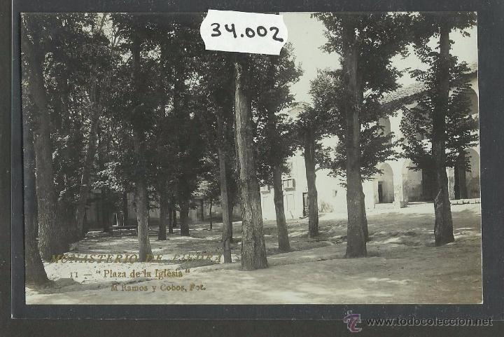 Postcards: MONASTERIO DE PIEDRA - 11 - PLAZA DE LA IGLESIA - FOTOGRAFICA M. RAMOS Y COBOS - (34002)