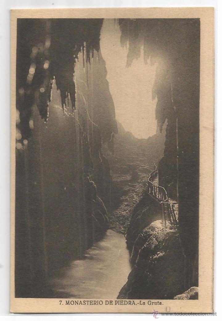 Postkarten: MONASTERIO DE PIEDRA N&ordm; 7 .- LA GRUTA .- FOTO L. ROISIN
