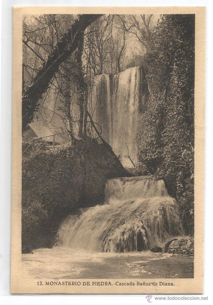 Postkarten: MONASTERIO DE PIEDRA N&ordm; 13 .- CASCADA BA&Ntilde;OS DE DIANA .- FOTO L. ROISIN