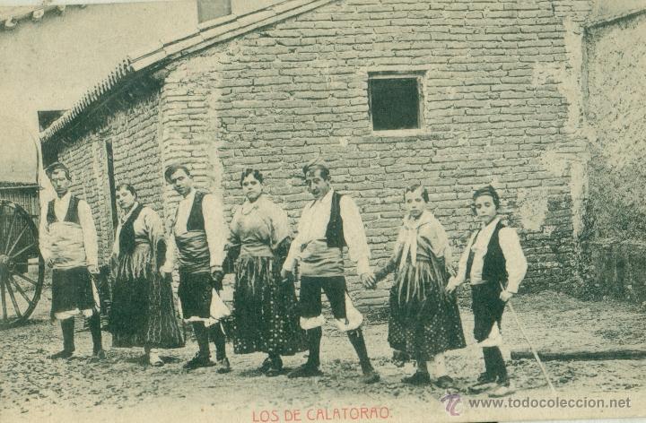 Postcards: LOS DE CALATORAO. GRUPO DE BATURROS. ZARZUELA.CIRCULADA EN 1908.