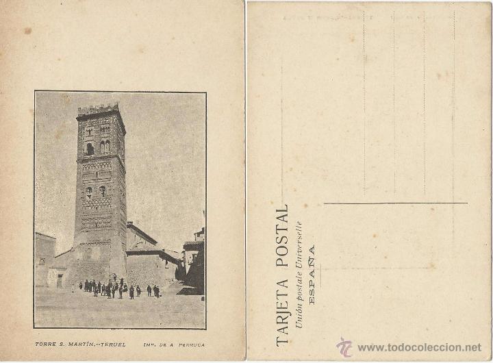 Postales: TERUEL. TORRE SAN MART&Iacute;N. IMP. DE PERRUCA. - Foto 1