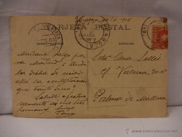 Postales: Arag&oacute;n. Costumbres Aragonesas. Circulada en 1908. - Foto 2