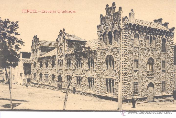 Postales: POSTAL TERUEL - ESCUELAS GRADUADAS. - Foto 1