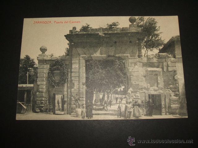 Postales: ZARAGOZA PUERTA DEL CARMEN - Foto 1