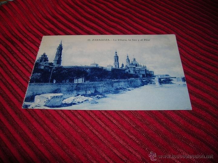 Postales: Postal de Zaragoza La Ribera,la Seo y el Pilar - Foto 1