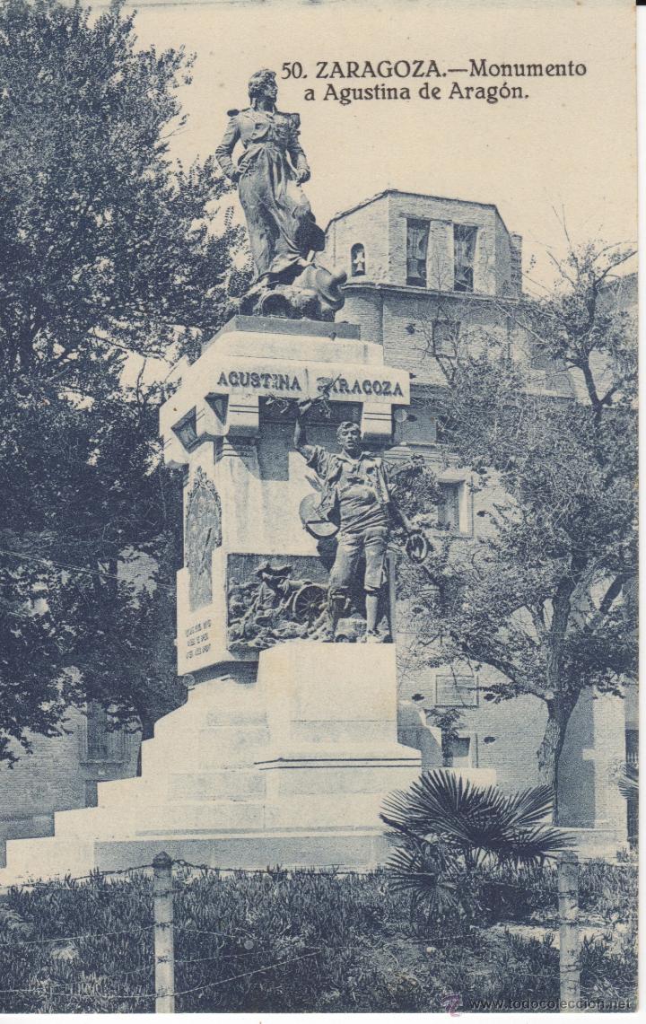 Postkarten: postal n&ordm; 50 monumento a agustina de aragon