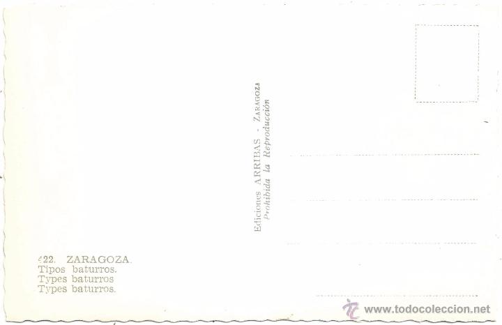 Postales: ZARAGOZA TIPOS BATURROS - Foto 2