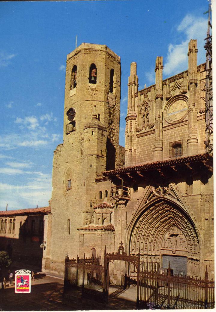 Postales: MAGNIFICA POSTAL CATEDRAL DE  HUESCA - Foto 1
