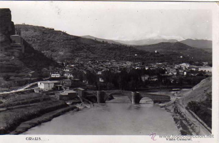 Postales: Graus Vista general. Circulada. - Foto 1