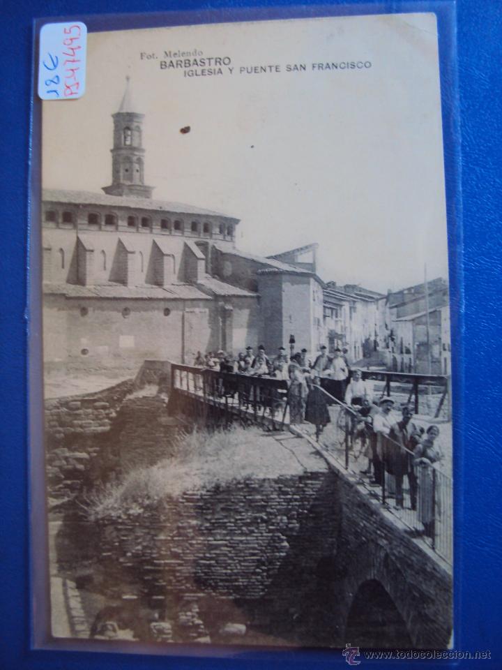 Postales: (PS-47495)POSTAL DE BARBASTRO-IGLESIA Y PUENTE SAN FRANCISCO