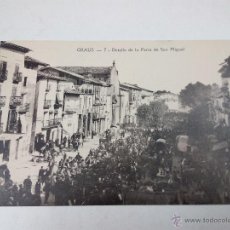 Postales: POSTAL ANTIGUA DE GRAUS. DETALLE DE LA FERIA DE SAN MIGUEL. Lote 56162619