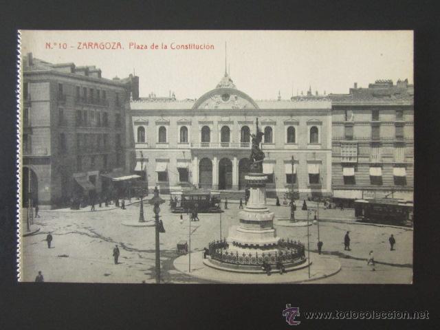 Postales: POSTAL ZARAGOZA. PLAZA DE LA CONSTITUCI&Oacute;N. - Foto 1