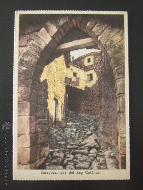 Postales: POSTAL ZARAGOZA. SOS DEL REY CAT&Oacute;LICO. - Foto 1
