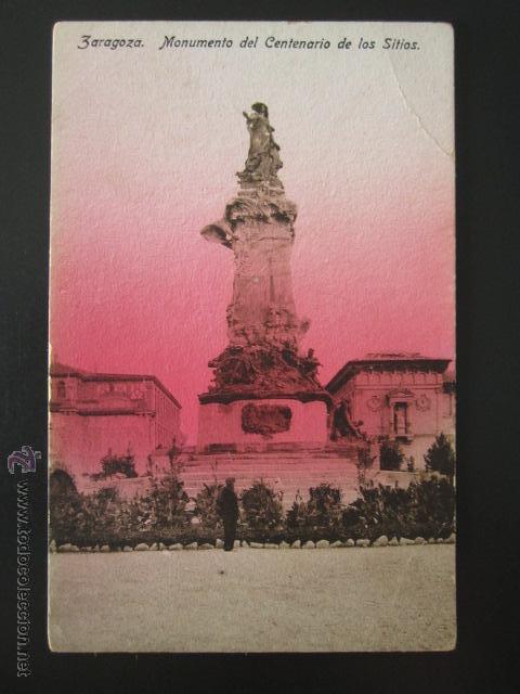 Postales: POSTAL ZARAGOZA. MONUMENTO DEL CENTENARIO DE LOS SITIOS. - Foto 1