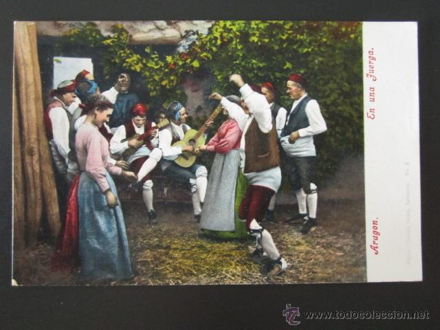 Postales: POSTAL ZARAGOZA. EN UNA JUERGA. - Foto 1