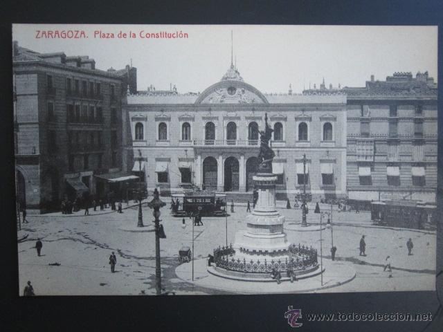 Postales: POSTAL ZARAGOZA. PLAZA DE LA CONSTITUCI&Oacute;N. - Foto 1