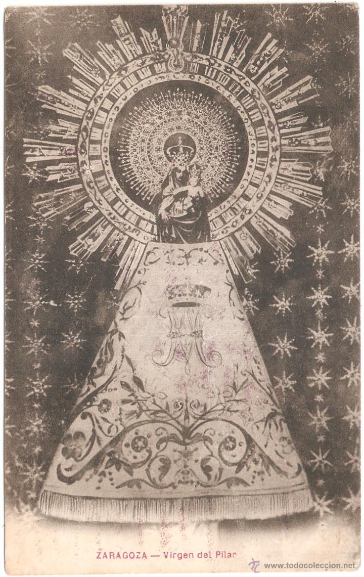 Postales: ZARAGOZA VIRGEN DEL PILAR 1907