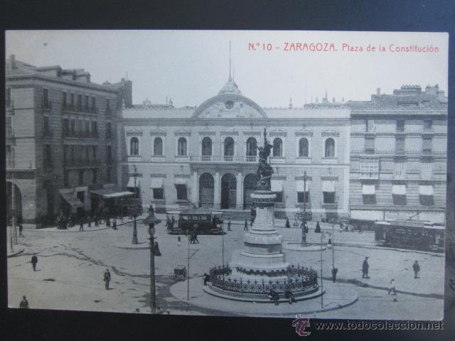 Postales: POSTAL ZARAGOZA. PLAZA DE LA CONSTITUCI&Oacute;N. - Foto 1