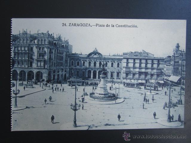 Postales: POSTAL ZARAGOZA. PLAZA DE LA CONSTITUCI&Oacute;N. - Foto 1