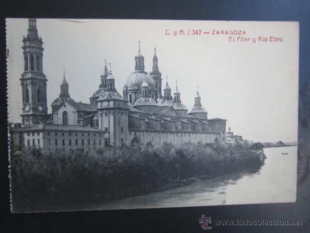 Postales: POSTAL ZARAGOZA. EL PILAR Y EL EBRO. - Foto 1