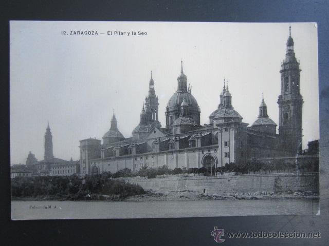 Postales: POSTAL ZARAGOZA. EL PILAR Y LA SEO. - Foto 1