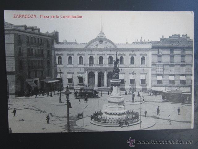 Postales: POSTAL ZARAGOZA. PLAZA DE LA CONSTITUCI&Oacute;N. - Foto 1