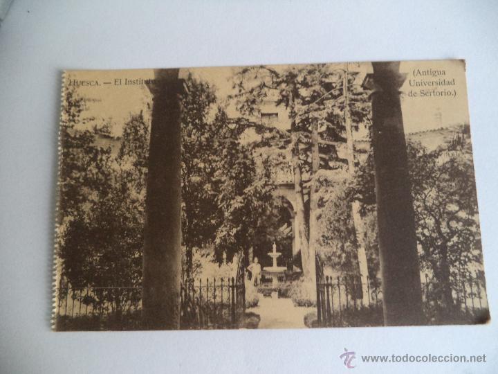Postkarten: Magnifica postal de Huesca.-Instituto--Antigua universidad de Sertorio