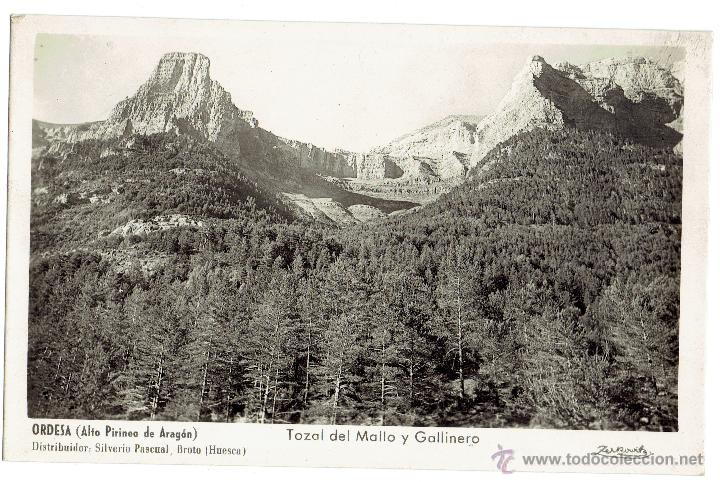 Postales: PS5558 ORDESA (ALTO PIRINEO DE ARAG&Oacute;N) 'TOZAL DE MALLO Y GALLINERO'. FOTOGR&Aacute;FICA. ZERKOWITZ