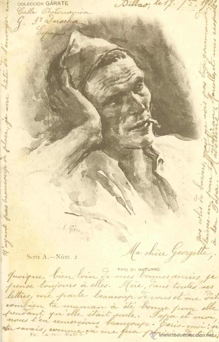 Postales: TIPO DE BATURRO. COLECCION CANOVAS. CIRCULADA EN 1902.