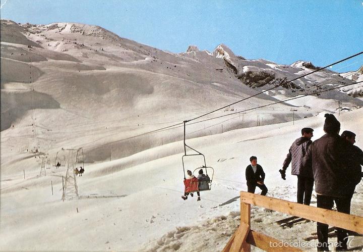 Postales: POSTAL, PIRINEO ARAGONES, CANDANCHU, TELESILLA SUBIENDO AL TOBAZO, CIRCULADA