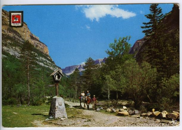 Postales: N&ordm; 426 Parque Nacional de Ordesa. Virgen del Pilar y la Francata. Ed. Soberanas. Escudo de Oro.