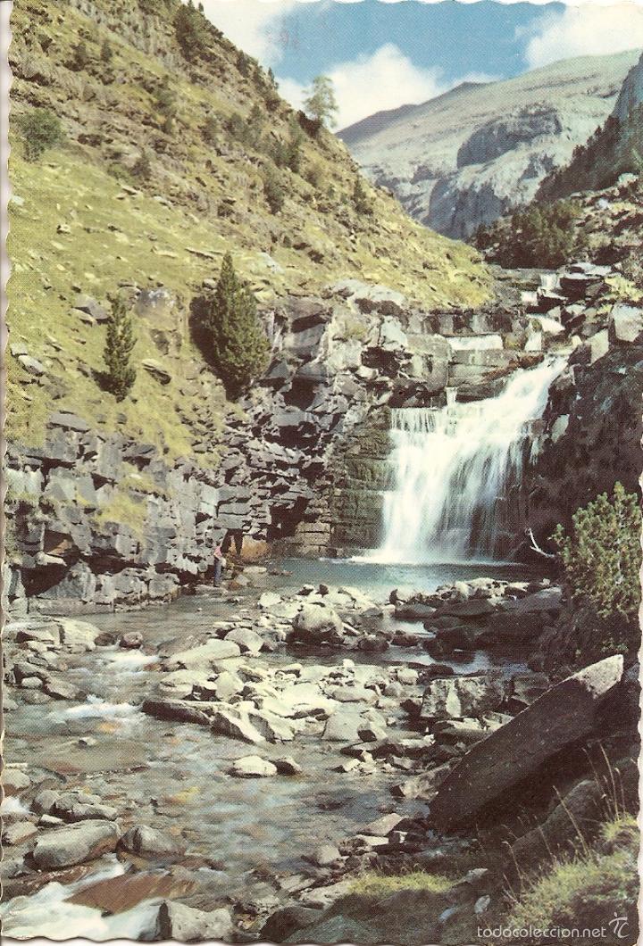 Postales: POSTAL, PIRINEO ARAGONES, PARQUE NACIONAL DE ORDESA, -GRADAS DE SOASO-, CIRCULADA