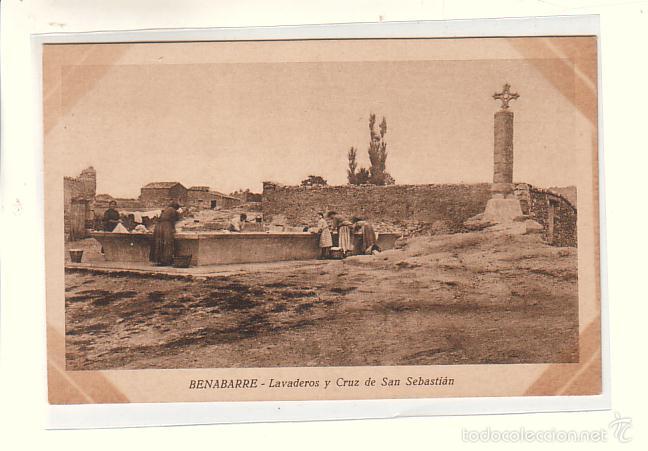 Cartoline: BENABARRE (HUESCA).- LAVADEROS Y CRUZ DE SAN SEBASTIAN