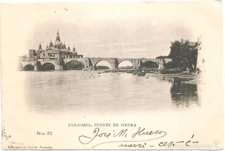 Postales: ZARAGOZA PUENTE DE PIEDRA 1902 - Foto 1