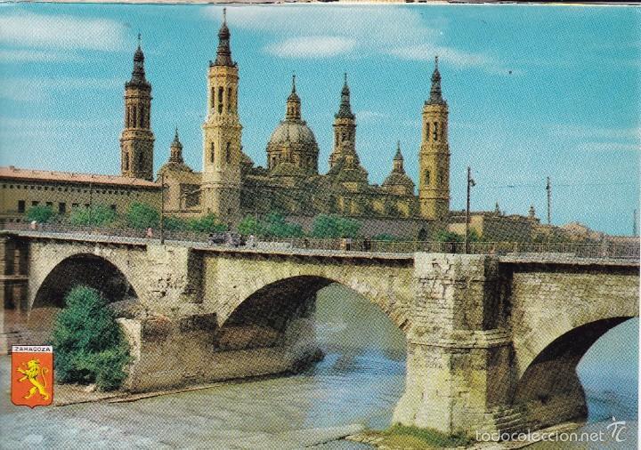 Postales: 4 Zaragoza Bas&iacute;lica del Pilar (sin circular) - Foto 1