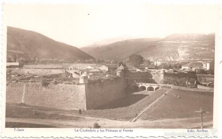 Postales: JACA LA CIUDADELA Y LOS PIRINEOS AL FONDO - EDICIONES ARRIBAS