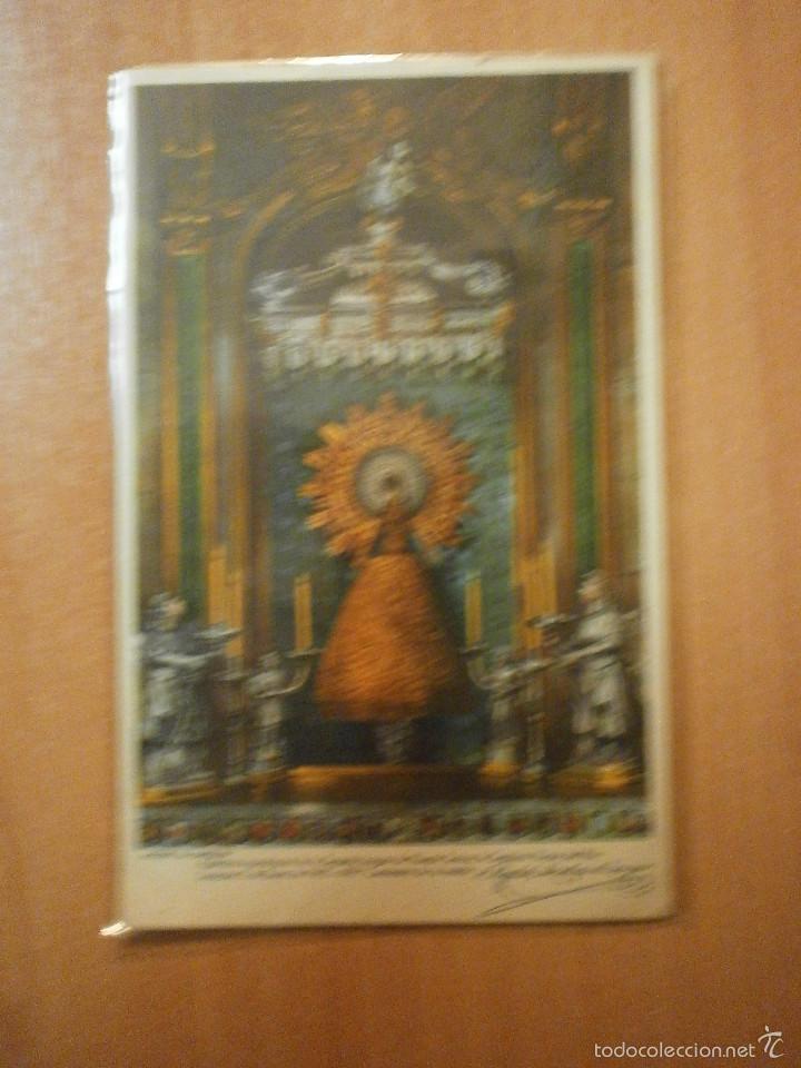 Postales: POSTAL AUTENTICA REPRODUCCION DE LA SAGRADA IMAGEN DE NUESTRA SE&Ntilde;ORA  VIRGEN DEL PILAR